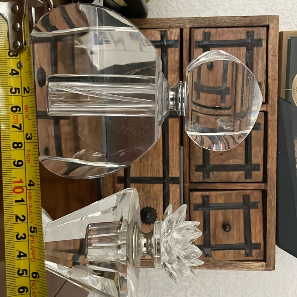 Vintage glass perfume bottles